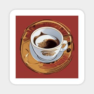 Coffee Decaf Retro Vintage Roast Cafe Magnet