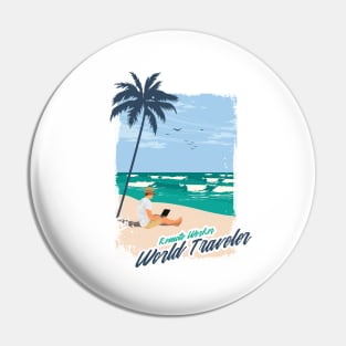 Remote Worker World Traveler Pin