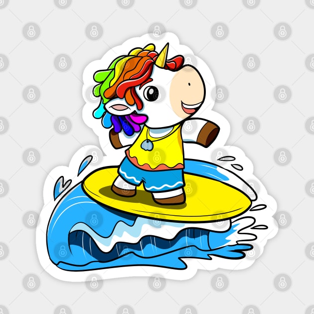 Surfing Corn Magnet by WildSloths