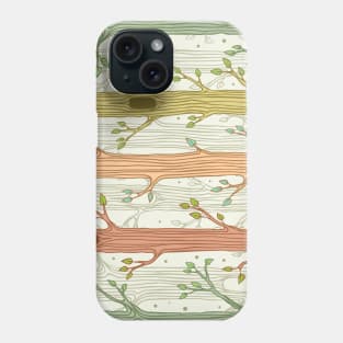 Seamless pattern with trees, light Phone Case
