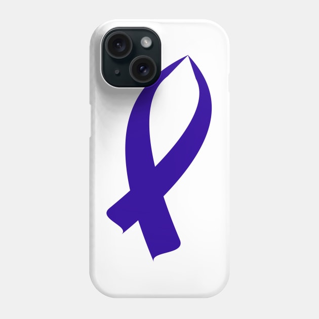 Awareness Ribbon (Dark Blue) Phone Case by BlakCircleGirl