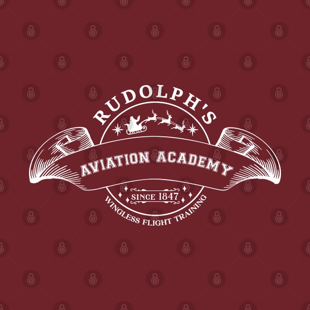 Aviation. Rudolph's Aviation Academy, Wingless Flight Training, Since 1847 [White] by Blended Designs