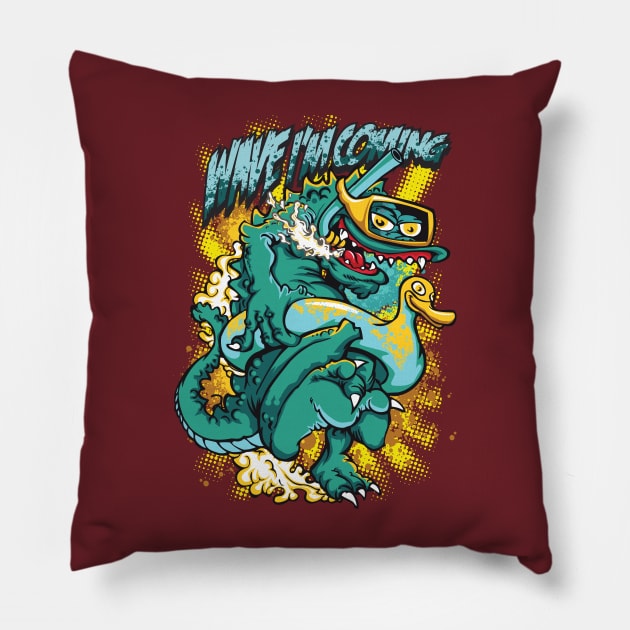 Alien T-Shirt Design Pillow by OverView