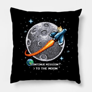 Doge To The Moon Pillow