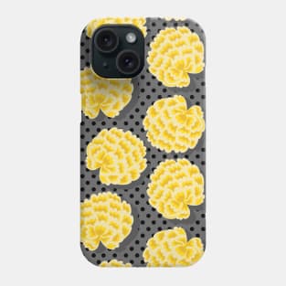 Yellow Large Peonies Flower Modern Phone Case