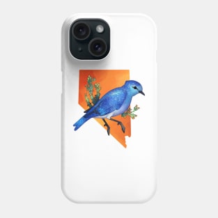 Nevada Mountain Bluebird and Sagebrush Phone Case