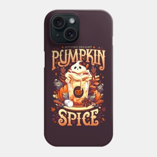 Ghostly Pumpkin Spice - Cute Food Phone Case