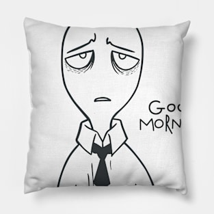 Good Morning Cartoon Pillow