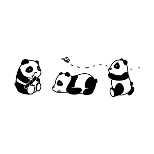 Panda Cute Kawaii Bamboo Children Pandas Funny China T-Shirt