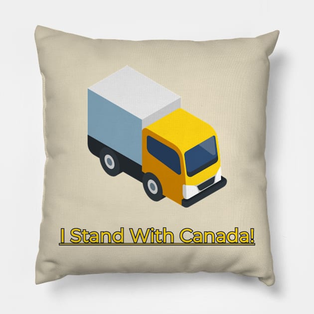 I Stand With Canada Pillow by Put A Little LUV in UR Art