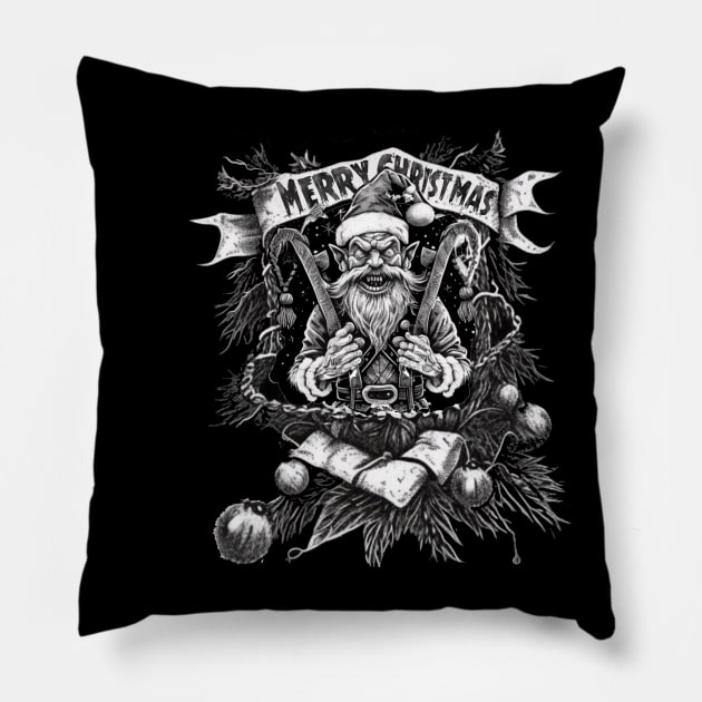 Evil Elf Christmas Pillow by stuff101