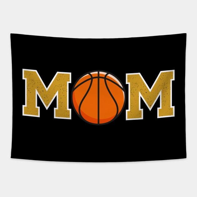 Basketball Mom Gold Tapestry by capesandrollerskates 