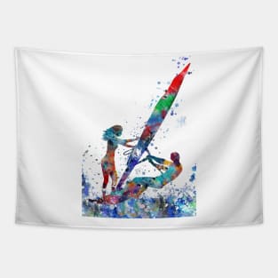 Windsurfing couple Tapestry