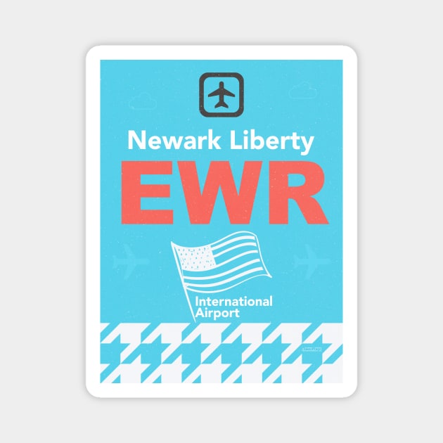 EWR Newark Liberty airport code Magnet by Woohoo