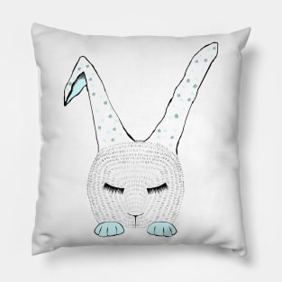 Little Blue Bunnie Pillow