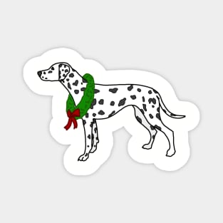 Festive Dalmatian in Wreath Magnet