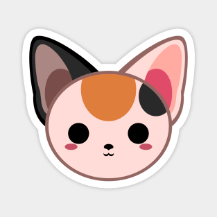 Cute Calico Sphynx Cat Magnet