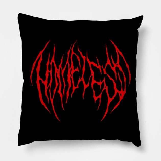 HOMELESS red logo Pillow by ghaarta