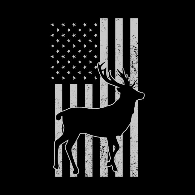 Elk Hunting Shirt | Patriotic US American Flag Gift by Gawkclothing