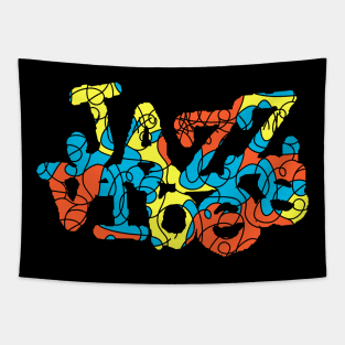 Colorful Jazz Vibes Design Tapestry