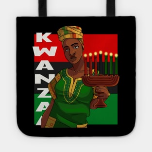 Happy Kwanzaa Day Kinara Candles Tote