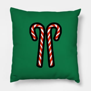 Two Candy Canes for Christmas Pillow