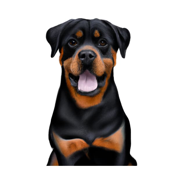 Cute Rottweiler Drawing by Play Zoo