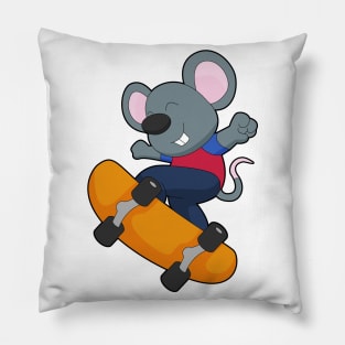 Mouse Skater Skateboard Sports Pillow