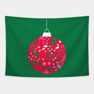 Christmas ornament with florals and branches Tapestry