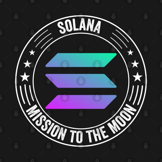 Vintage Solana Coin To The Moon Crypto Token Cryptocurrency Wallet Birthday Gift For Men Women Kids by Thingking About