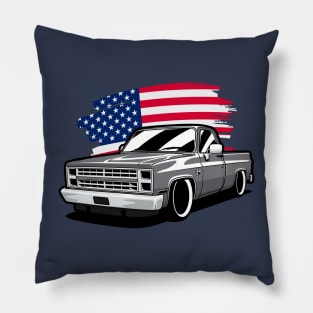 Gray Silverado Pick Up Truck Pillow