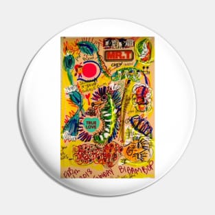 Sea horse Graffiti Pin