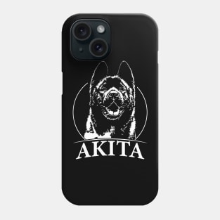 Funny Proud Akita dog portrait gift present Phone Case