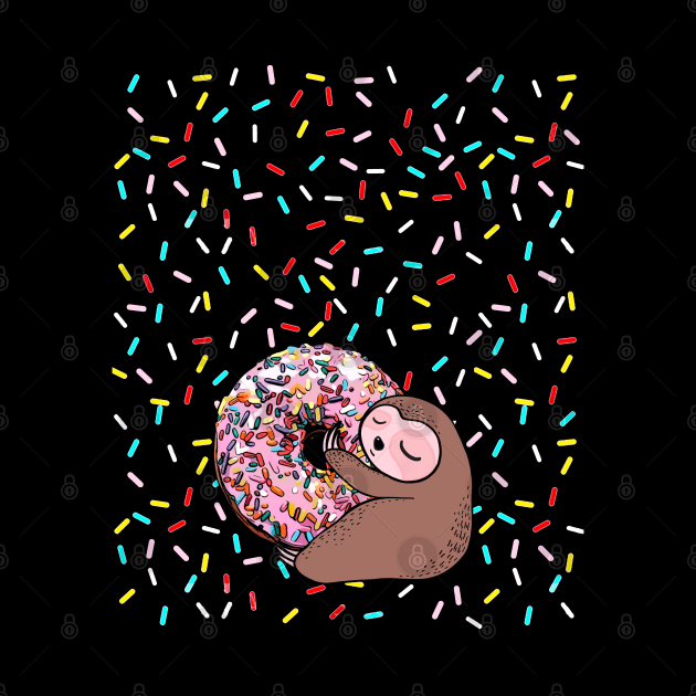 Sloth and sweet donut by Collagedream