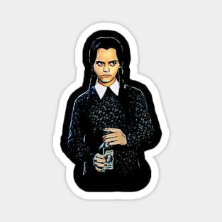 Charm in the Shadows: Embrace the Quirk with Our Wednesday Addams T-Shirt!" Magnet