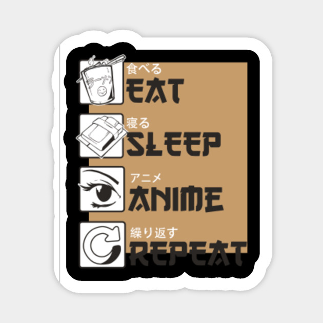 Eat Sleep Anime Beautiful Cartoon T Shirt