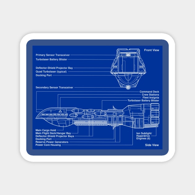 Imperial Dreadnaught Blueprint Magnet by Starbase79