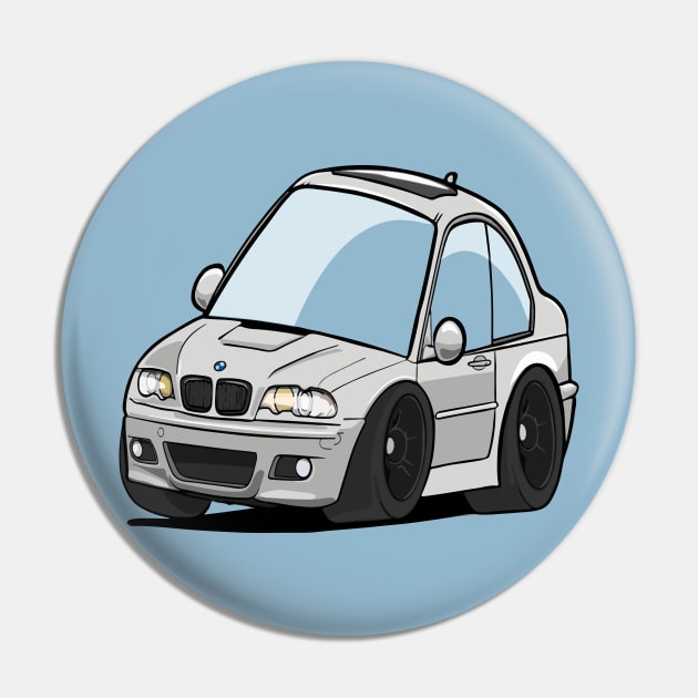 BMW M3 Caricature Pin by HSDESIGNS