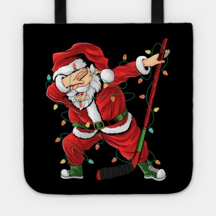 Dabbing Santa Christmas - Ice Hockey Player - Cool Xmas Pajama Tote