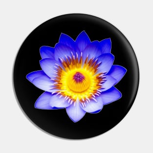 Lotus Flower Graphic Art Print Pin