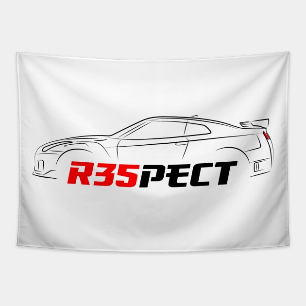 R35PECT - R35 GTR Tapestry by RacingSize