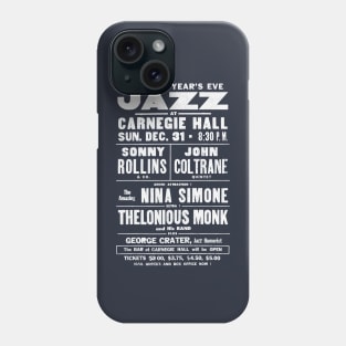 Jazz At Carnegie Hall ----- Vintage Jazz Poster Phone Case