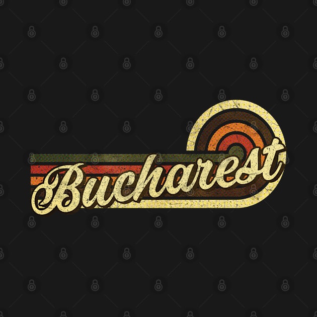 Bucharest city retro ribbon by NeedsFulfilled