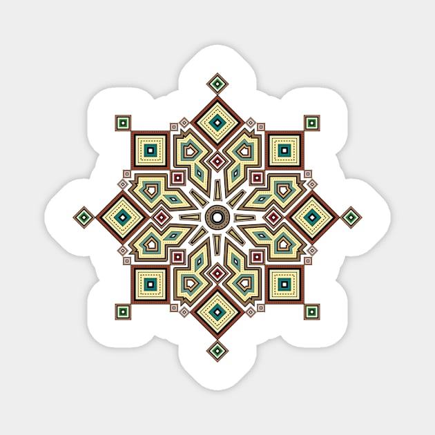 Berber Motif Mandala Magnet by CyclopsDesigns