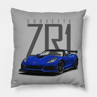 Chevy Corvette C7 ZR1 (Elkhart Blue) Pillow