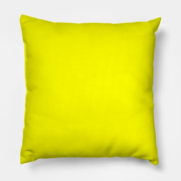 Bright Fluorescent Yellow Neon Pillow by podartist