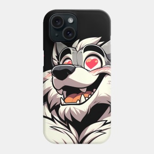 Lovestruck Werewolf Cute Anthro Furry Art Phone Case