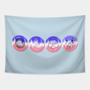 Trans Pride Coins Tapestry