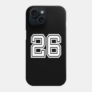 Numbers 26 for a sports team, group, or community Phone Case