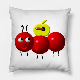 Cute Ant with an Apple Pillow